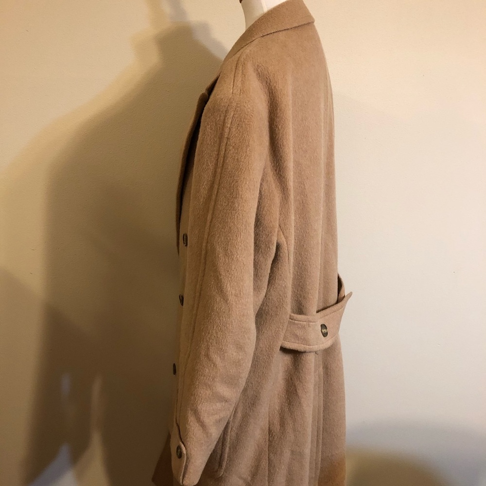 Vintage Hunt Club Wool & Mohair Long Tan Coat - Picture 8 of 15